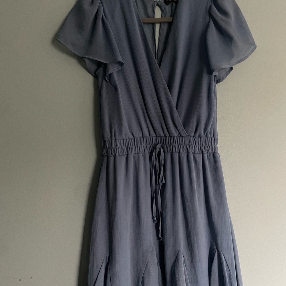 Dusty Blue Mini Short Sleeve Trixxi Dress size Small